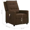 vidaXL Fauteuil de massage Marron fonc&eacute; Tissu