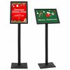 vidaXL Stand de Poster sur Pied Argent&eacute; a3 PVC et Fonte