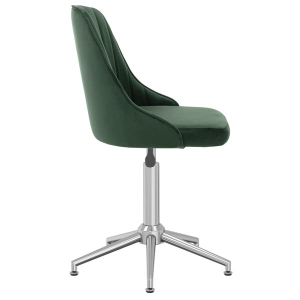 vidaXL Chaises pivotantes &agrave; manger lot de 4 vert fonc&eacute; velours