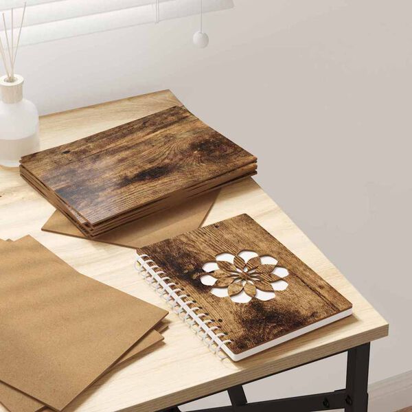 vidaXL Panneaux d&eacute;coratifs 150 pcs Ch&ecirc;ne fum&eacute; 21 x 30 x 0,27 cm