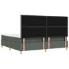 vidaXL Lit &agrave; ressorts avec matelas Gris fonc&eacute; 200 x 200 cm tissu