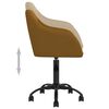 vidaXL Chaises pivotantes &agrave; manger lot de 4 marron velours