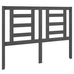 vidaXL T&ecirc;te de lit Gris 126x4x100 cm Bois massif de pin