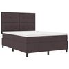 vidaXL Lit &agrave; ressorts avec matelas Marron fonc&eacute; 160 x 200 cm tissu