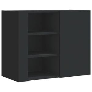 vidaXL Armoire murale noir 75x35x60 cm bois d'ing&eacute;nierie