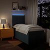 vidaXL Sommier &agrave; lattes de lit avec matelas Bleu 100x200 cm Tissu