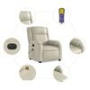 vidaXL Fauteuil de massage inclinable électrique crème similicuir