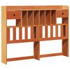 vidaXL Lit biblioth&egrave;que sans matelas cire marron 140x200 cm pin massif