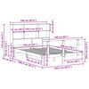 vidaXL Lit biblioth&egrave;que sans matelas blanc 160x200 cm bois pin massif