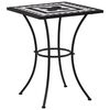vidaXL Table de bistro mosa&iuml;que Noir et blanc 60 cm C&eacute;ramique