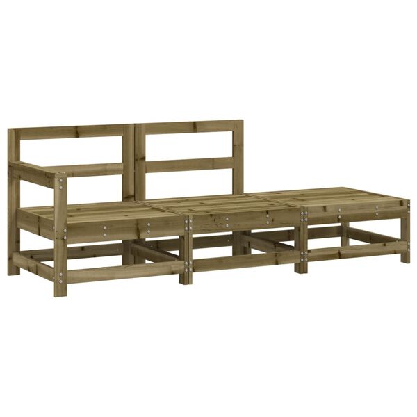 vidaXL Salon de jardin 3 pcs bois de pin impr&eacute;gn&eacute;