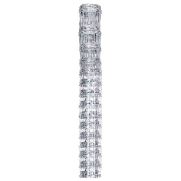 vidaXL Cl&ocirc;ture de jardin Acier galvanis&eacute; 50x1,6 m Argent&eacute;