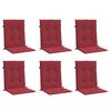 vidaXL Coussins de chaise de jardin &agrave; dossier bas lot de 6