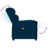 vidaXL Fauteuil de massage Bleu Velours