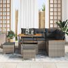 vidaXL Ensemble de canap&eacute; de jardin avec coussin 8 pcs Gris Poly rotin