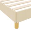 vidaXL Lit &agrave; ressorts avec matelas Cr&egrave;me 140 x 190 cm tissu