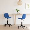vidaXL Chaises pivotantes &agrave; manger lot de 2 bleu velours