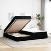 vidaXL Cadre de lit avec matelas avec matelas 2 pcs Noir tissu
