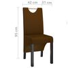 vidaXL Chaises &agrave; manger lot de 6 marron similicuir
