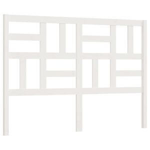 vidaXL T&ecirc;te de lit Blanc 126x4x104 cm Bois massif de pin