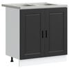vidaXL Meuble sous &eacute;vier Porto 2 pc Noir 80 x 46 x 81,5 cm