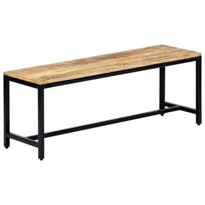 vidaXL Banc &agrave; d&icirc;ner 120 cm Bois de manguier massif brut