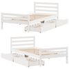 vidaXL Cadre de lit sans matelas blanc 90x200 cm bois de pin massif
