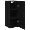 vidaXL Meuble mural Ch&ecirc;ne noir 34,5 x 34 x 90 cm Bois d'ing&eacute;nierie