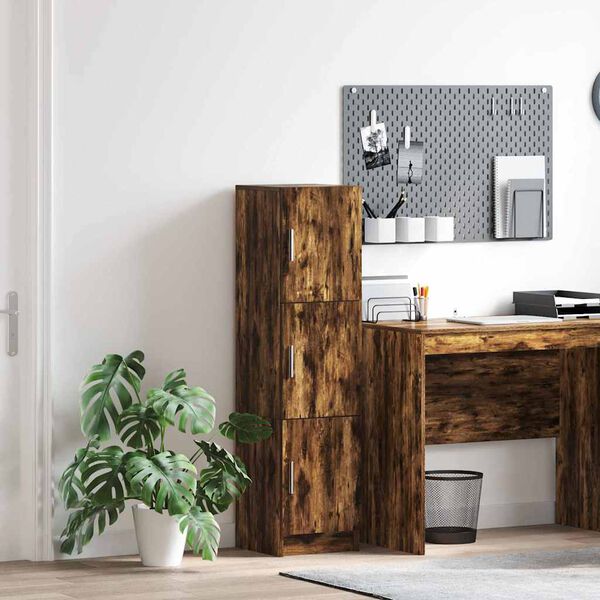 vidaXL Haut Armoire Ch&ecirc;ne fum&eacute; 31.5 x 32 x 122.5 cm