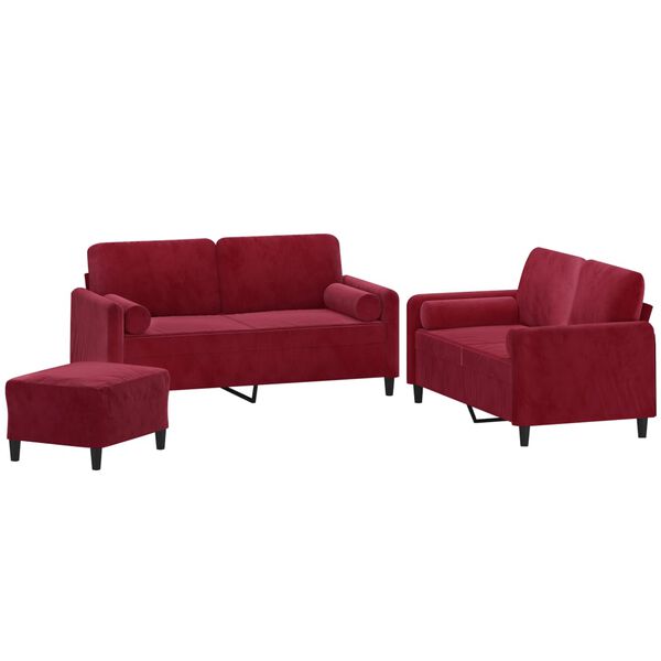 vidaXL Ensemble de canap&eacute;s 3 pcs coussins d&eacute;coratifs et coussins