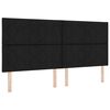 vidaXL Lit &agrave; ressort LED avec matelas Noir 200 x 200 cm tissu