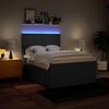 vidaXL Sommier &agrave; lattes de lit avec matelas Bleu 160x200 cm Tissu