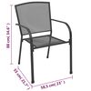 vidaXL Ensemble &agrave; manger de jardin 5 pcs Acier Anthracite