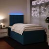 vidaXL Sommier &agrave; lattes de lit et matelas bleu 120x200 cm velours