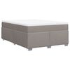 vidaXL Sommier &agrave; lattes de lit avec matelas Taupe 160x200 cm Tissu