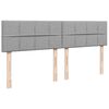 vidaXL Sommier &agrave; lattes de lit avec matelas Gris clair 180x200cm Tissu