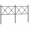 vidaXL T&ecirc;te de lit m&eacute;tal noir 160 cm