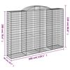 vidaXL Panier de gabions arqu&eacute; 300x50x200/220 cm Fer galvanis&eacute;