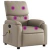 vidaXL Fauteuil de massage inclinable Cappuccino Similicuir