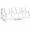 vidaXL Fauteuil de massage inclinable 4 places gris similicuir