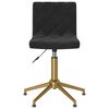 vidaXL Chaise pivotante de salle &agrave; manger Noir Velours