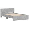 vidaXL Cadre de lit sans matelas gris b&eacute;ton 120x190 cm