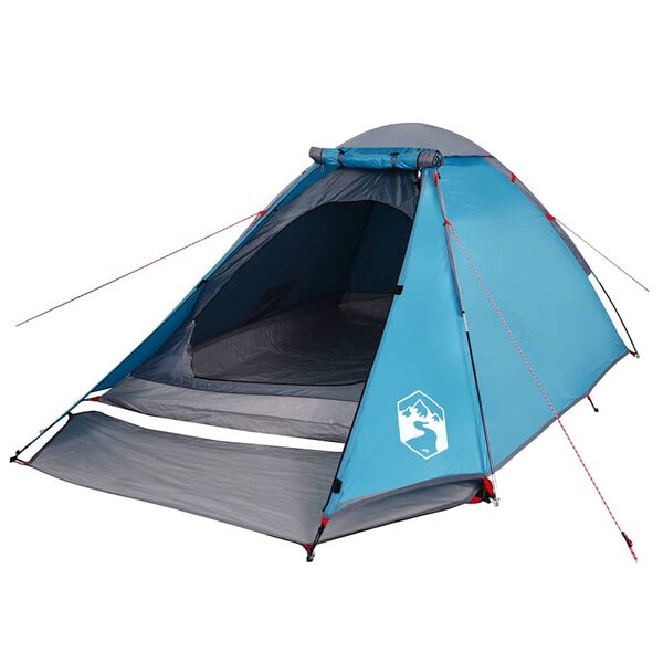 vidaXL Tente de camping &agrave; d&ocirc;me 2 personnes bleu imperm&eacute;able
