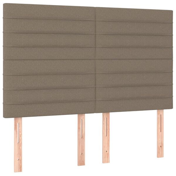 vidaXL T&ecirc;te de lit Taupe 144x5x118/128 cm Tissu