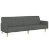 vidaXL Canap&eacute;-lit &agrave; 2 places avec repose-pied gris fonc&eacute; tissu