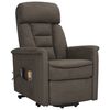 vidaXL Fauteuil de massage Gris fonc&eacute; Tissu microfibre