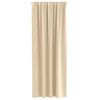 vidaXL Rideaux occultants avec anneaux 2 pcs Cr&egrave;me 245 x 140 cm
