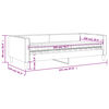 vidaXL Lit de jour avec matelas gris fonc&eacute; 100x200 cm tissu