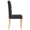 vidaXL Chaises &agrave; manger lot de 6 noir tissu