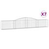 vidaXL Paniers &agrave; gabions arqu&eacute;s 7 pcs 400x30x60/80 cm Fer galvanis&eacute;